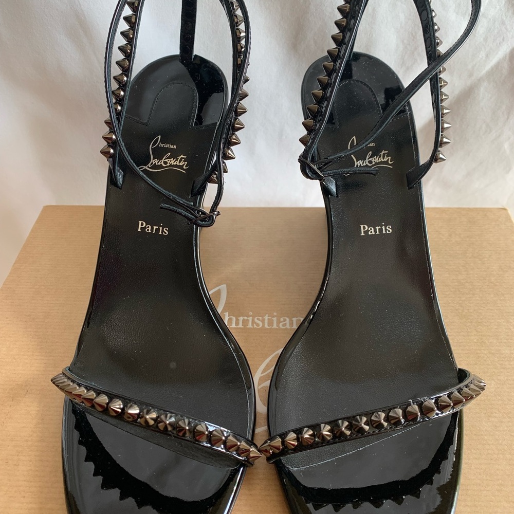 Christian Louboutin Black Studded Women's Sandals